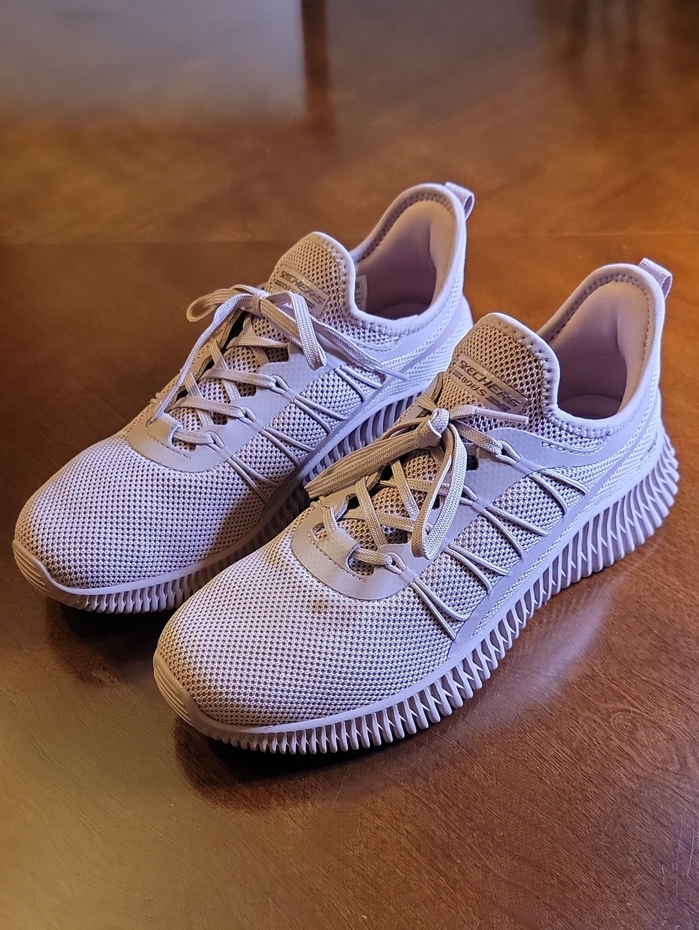 Skechers Women's Light Pink BOBS GEO Athletic Sneakers - Picture 3 of 7